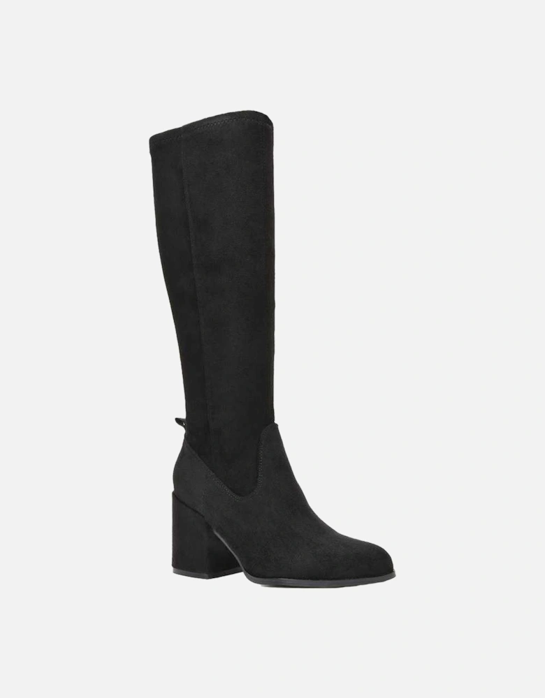 Womens/Ladies Tatum Faux Suede Block Heel Knee-High Boots