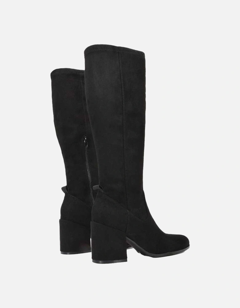 Womens/Ladies Tatum Faux Suede Block Heel Knee-High Boots