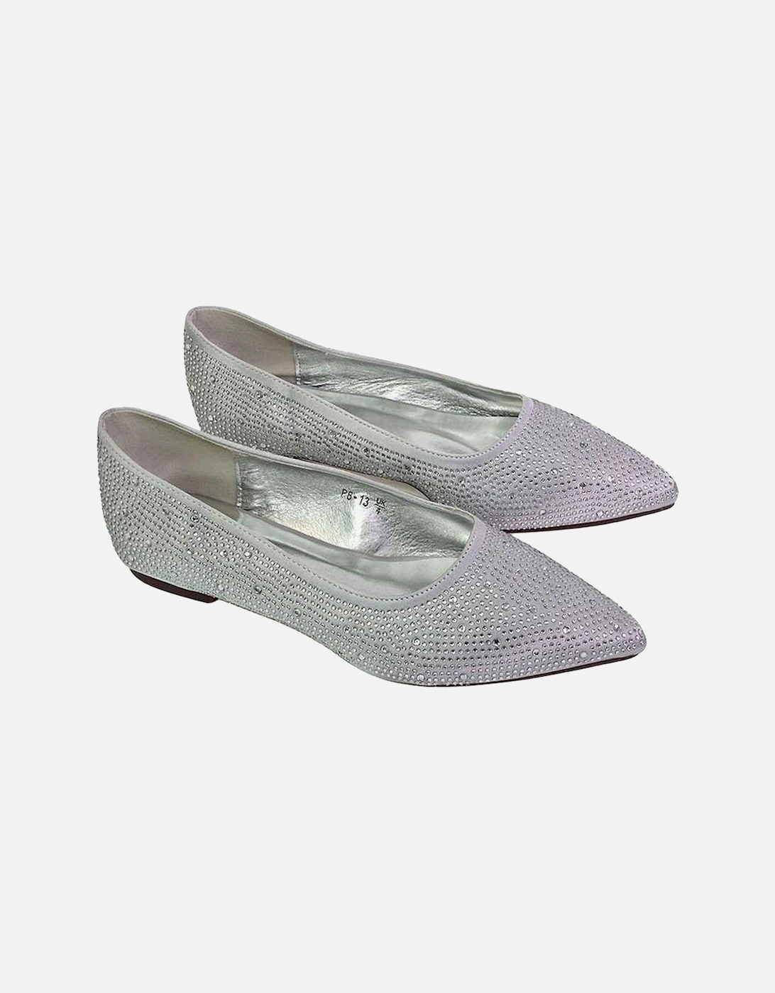 Womens/Ladies Marshall Rhinestone Pointed Flat Ballerina Flats