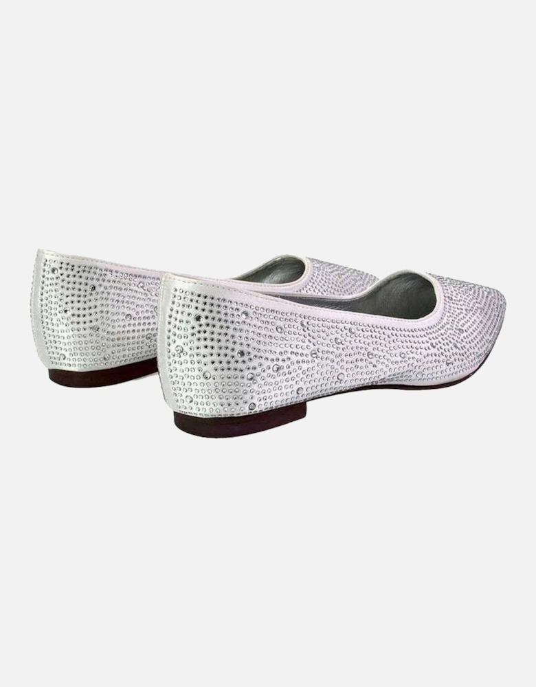 Womens/Ladies Marshall Rhinestone Pointed Flat Ballerina Flats
