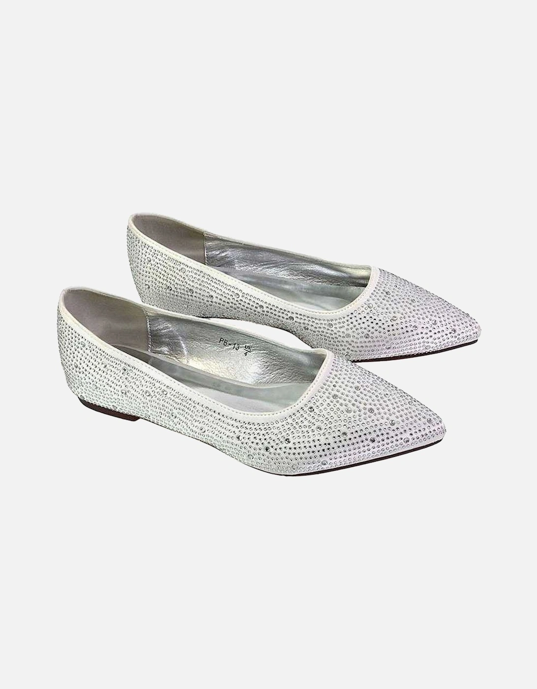 Womens/Ladies Marshall Rhinestone Pointed Flat Ballerina Flats