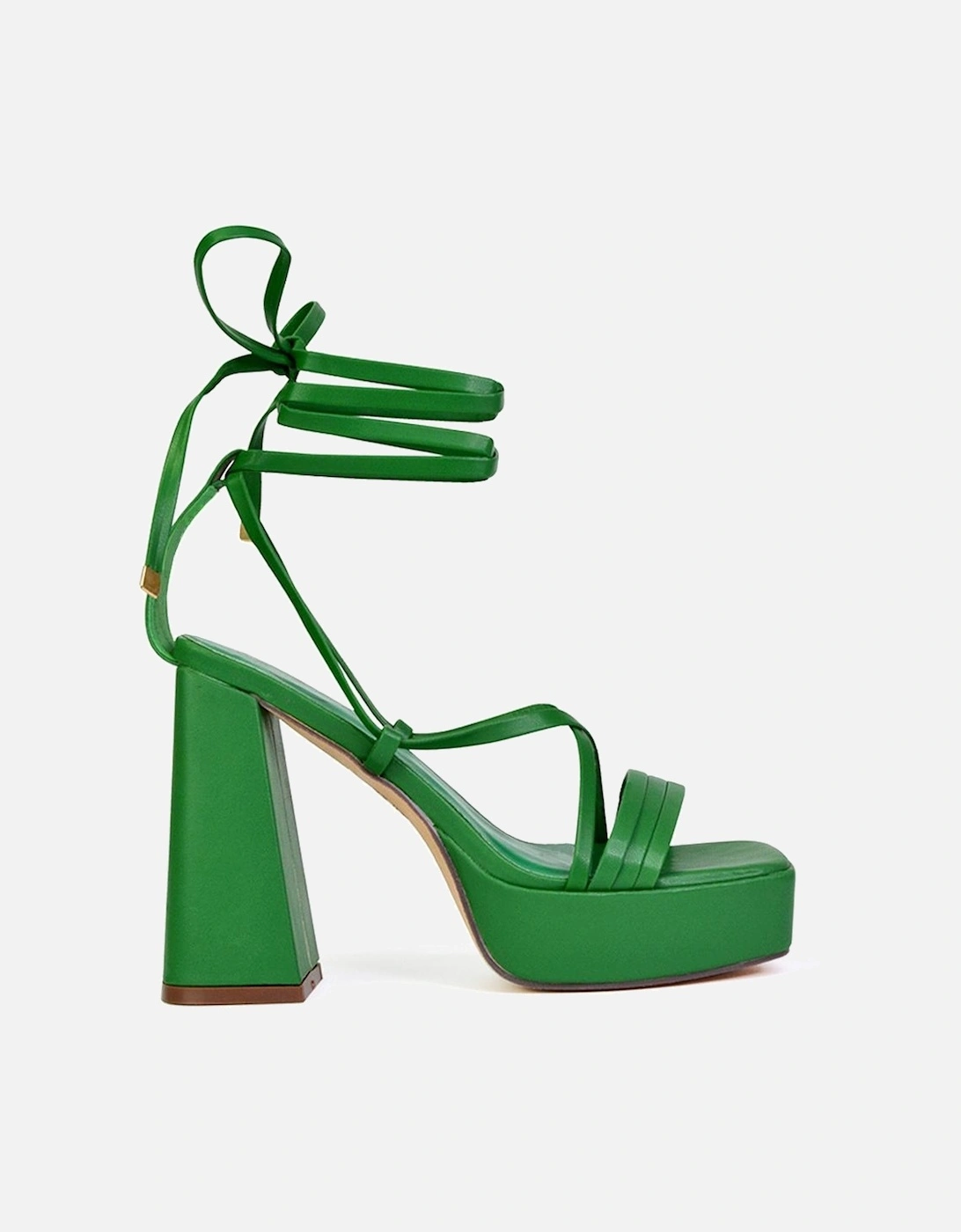 Womens/Ladies Eden Strappy Flare Block High Heels, 5 of 4