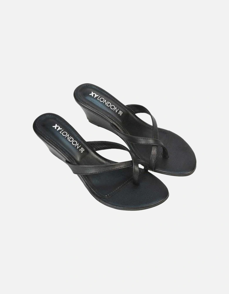 Womens/Ladies Hattie Leather Low Wedge Sandals