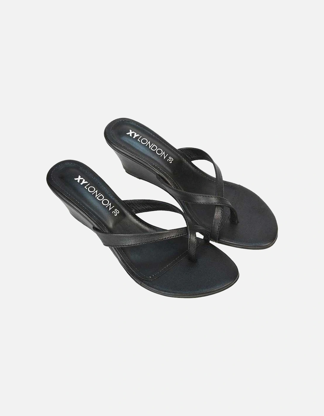 Womens/Ladies Hattie Leather Low Wedge Sandals