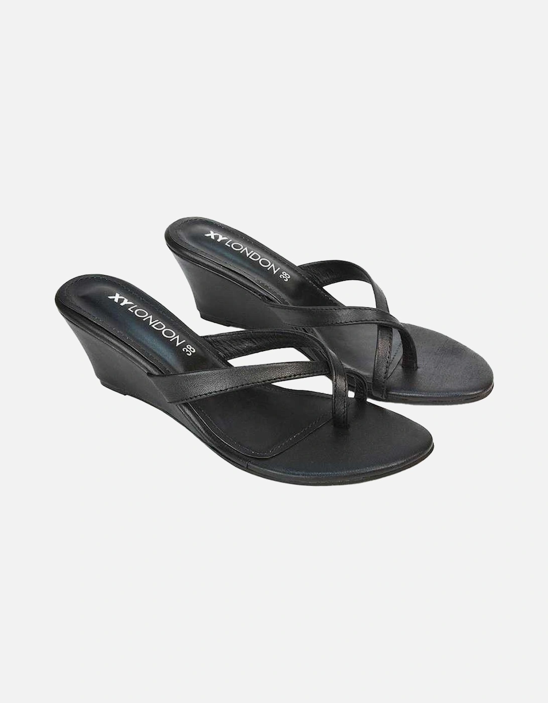 Womens/Ladies Hattie Leather Low Wedge Sandals