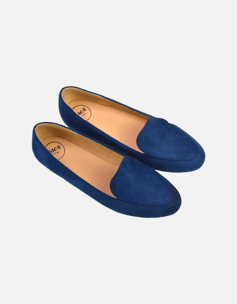 Womens/Ladies Ashleen Low Block Heel Ballerina Flats