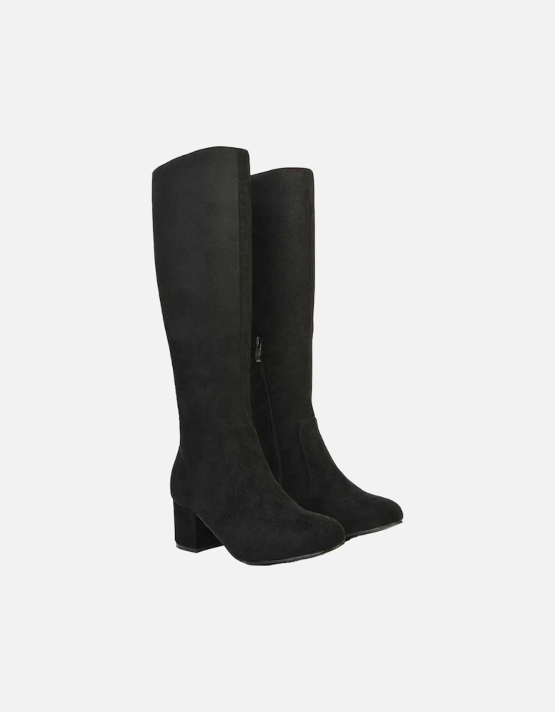 Womens/Ladies Honey Ankle Zips Mid Block Heel Knee-High Boots
