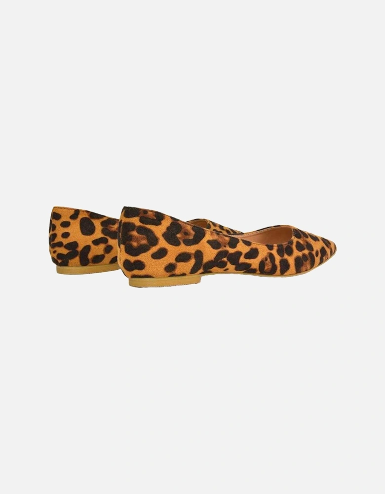 Womens/Ladies Bubbles Leopard Print Ballerina Flats