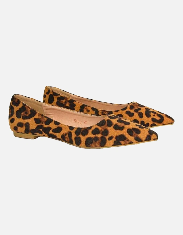 Womens/Ladies Bubbles Leopard Print Ballerina Flats
