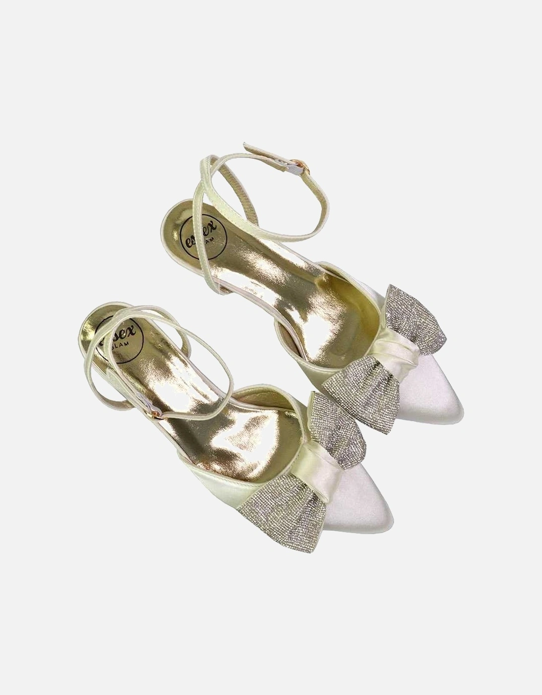 Womens/Ladies Solene Bow Diamante Court Shoes