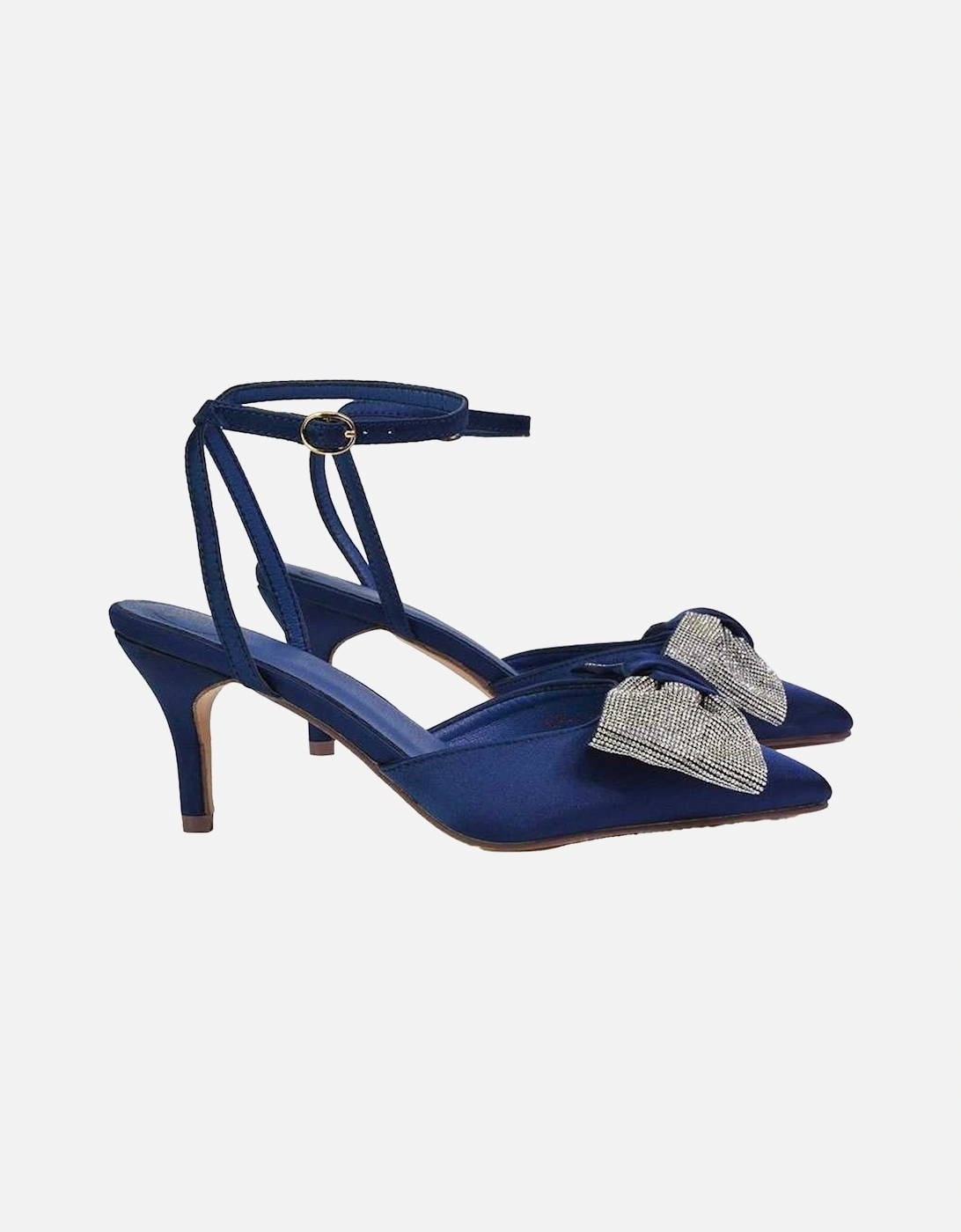 Womens/Ladies Solene Bow Diamante Court Shoes