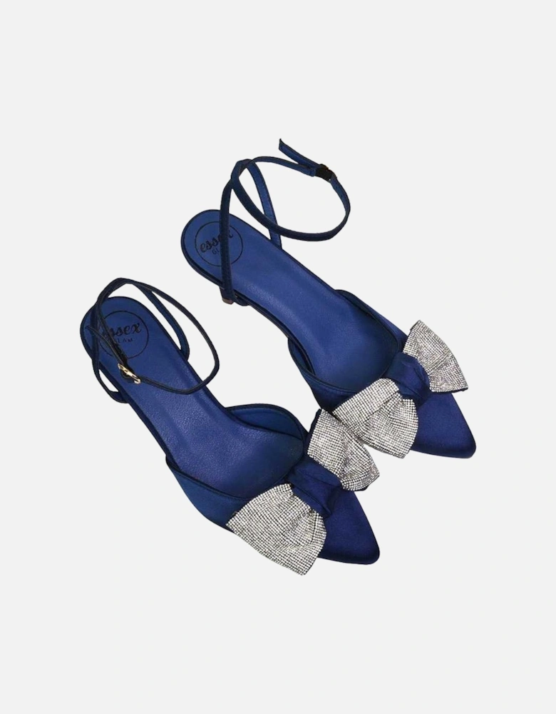 Womens/Ladies Solene Bow Diamante Court Shoes