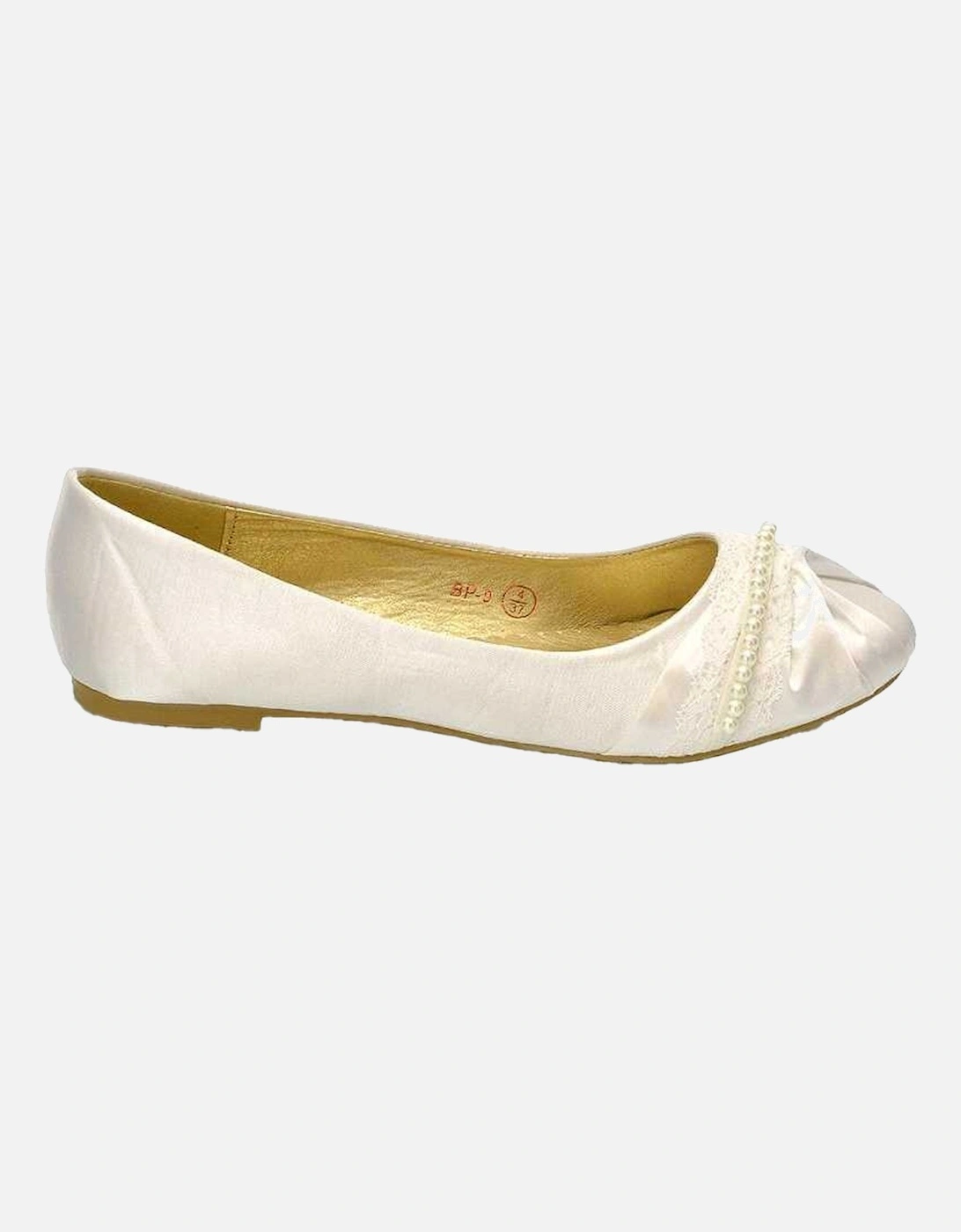 Womens/Ladies Pearly Bridal Ballerina Flats