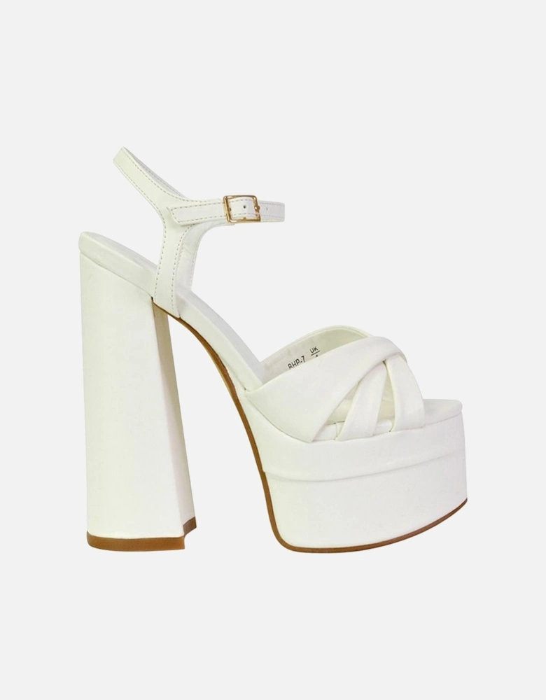 Womens/Ladies Anya Chunky Strappy High Block Heel High Heels