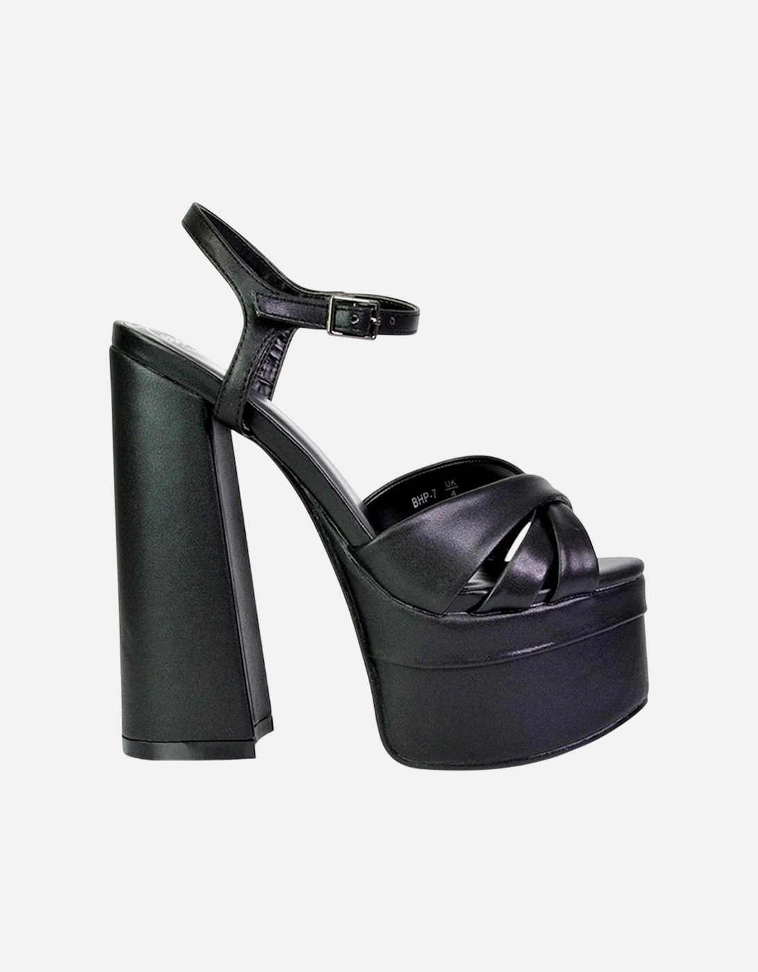 Womens/Ladies Anya Chunky Strappy High Block Heel High Heels