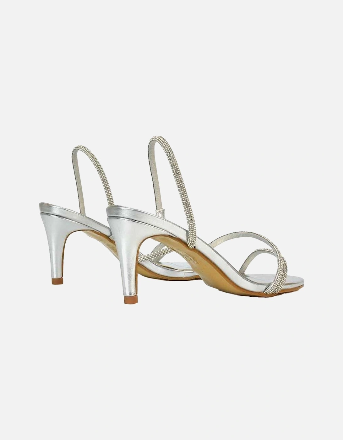 Womens/Ladies Polly Metallic High Stiletto Heel Sandals