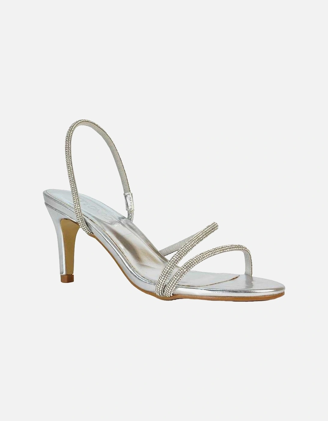 Womens/Ladies Polly Metallic High Stiletto Heel Sandals, 6 of 5