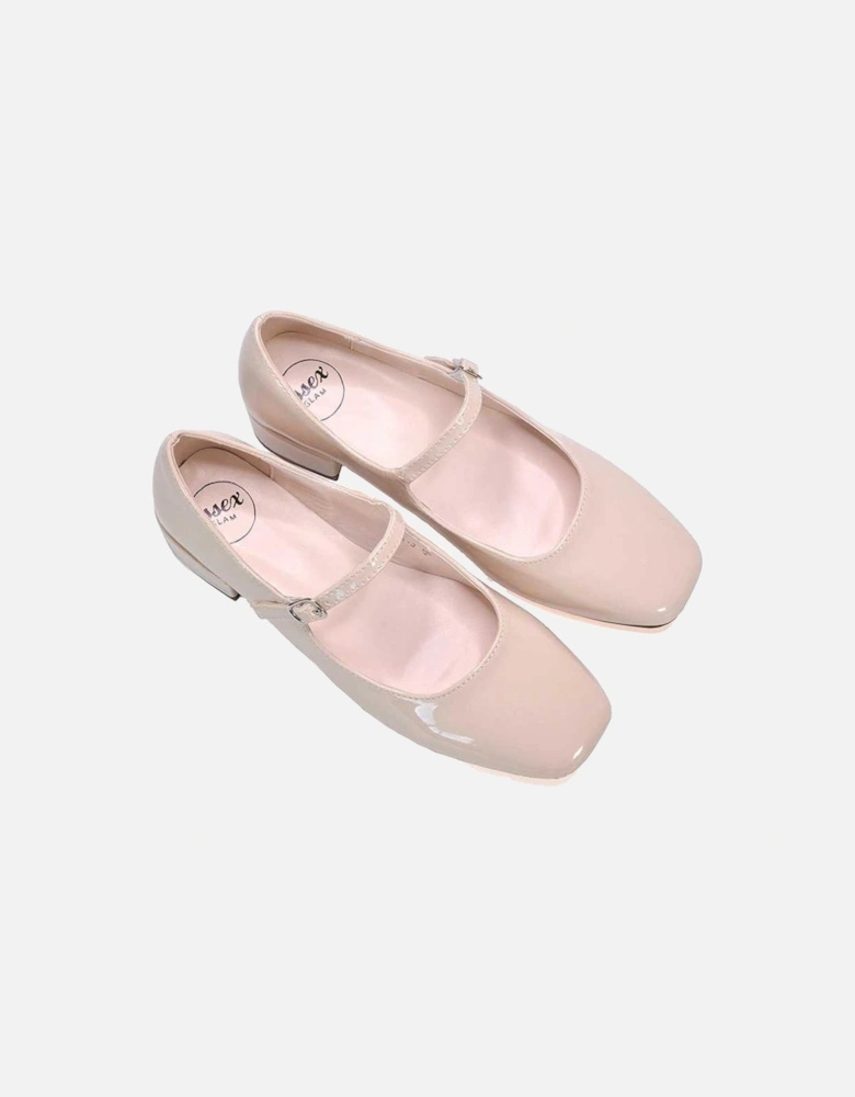 Womens/Ladies Jenna Patent Buckle Low Heel Mary Janes