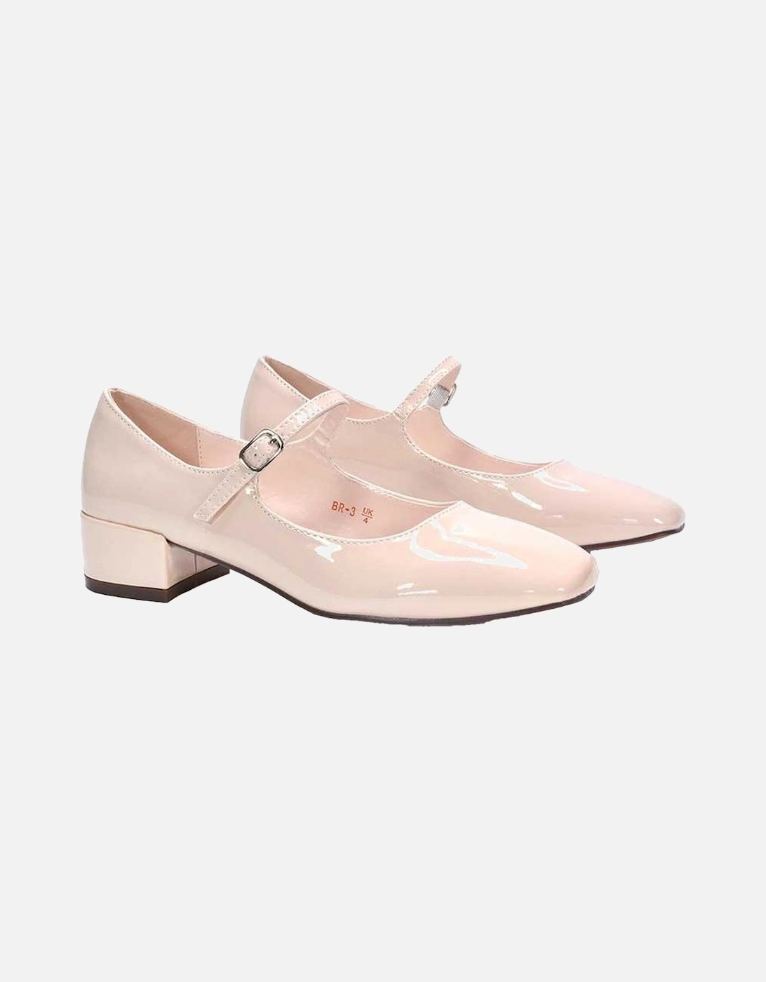 Womens/Ladies Jenna Patent Buckle Low Heel Mary Janes