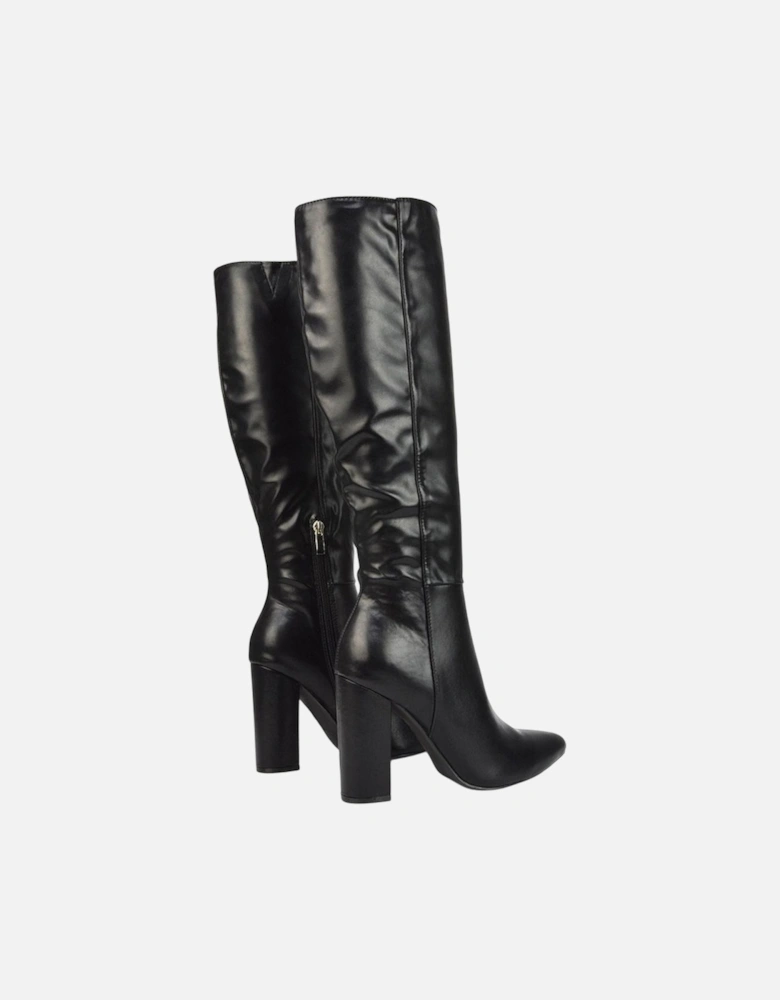 Womens/Ladies Opal Pointed High Block Heel Knee-High Boots