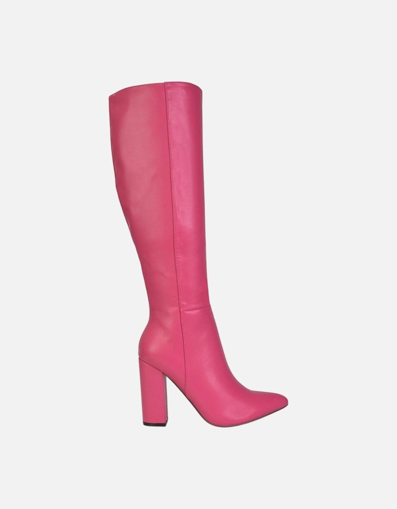 Womens/Ladies Opal Pointed High Block Heel Knee-High Boots