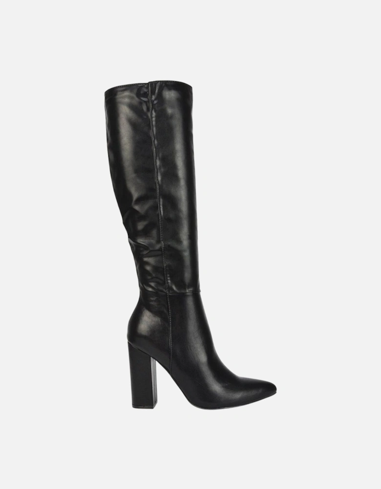 Womens/Ladies Opal Pointed High Block Heel Knee-High Boots