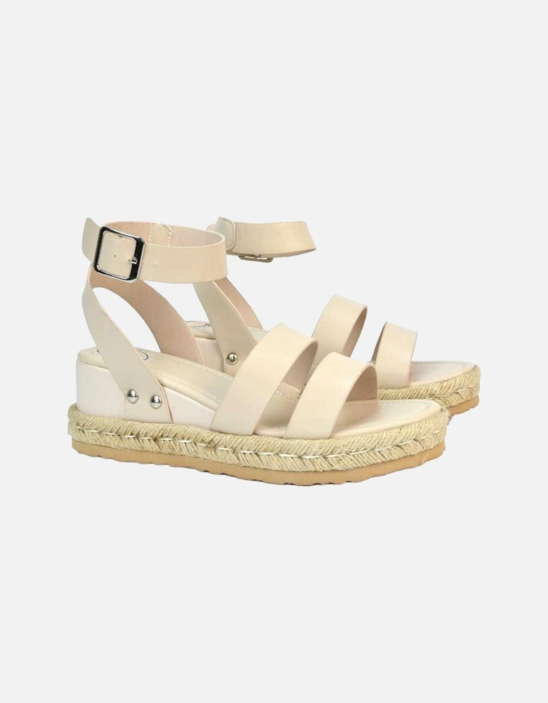 Womens/Ladies Brook Platform Low Wedge Sandals