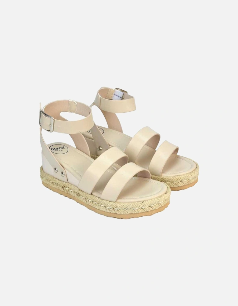 Womens/Ladies Brook Platform Low Wedge Sandals