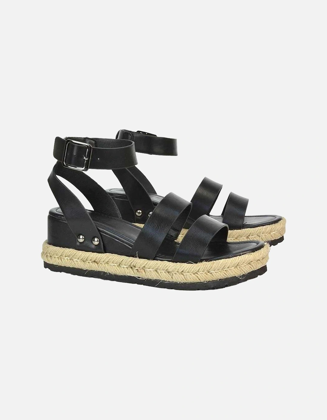 Womens/Ladies Brook Platform Low Wedge Sandals