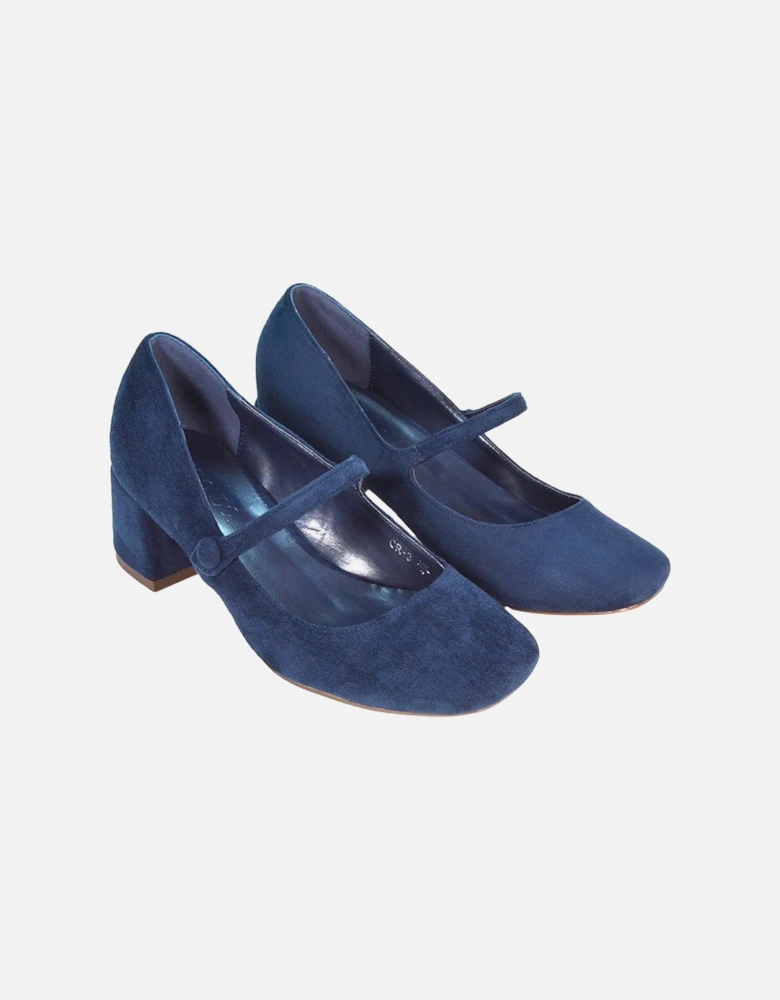 Womens/Ladies Leneka Low Block Heel Court Shoes