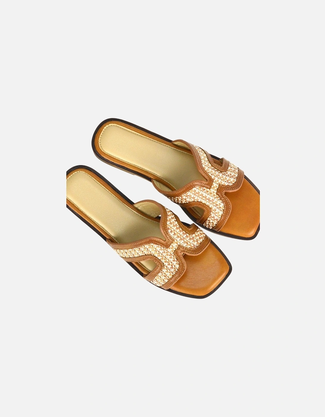 Womens/Ladies Lola Cut Out Strap Slip-on Sandals