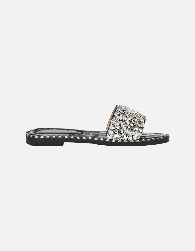 Womens/Ladies Khaleesi Diamante Flat Sandals