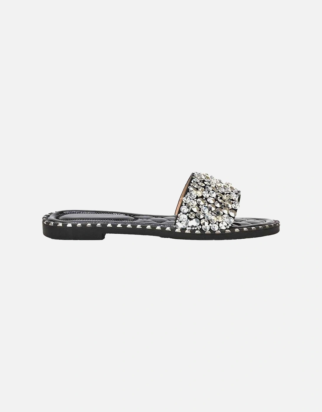 Womens/Ladies Khaleesi Diamante Flat Sandals
