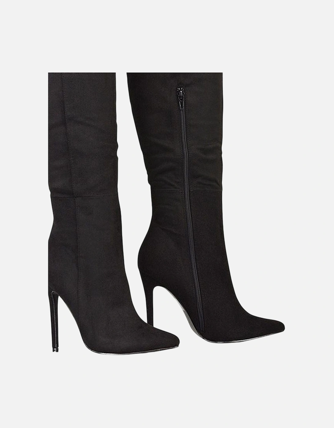 Womens/Ladies Nora Pointed Zipped High Stiletto Heel Knee-High Boots