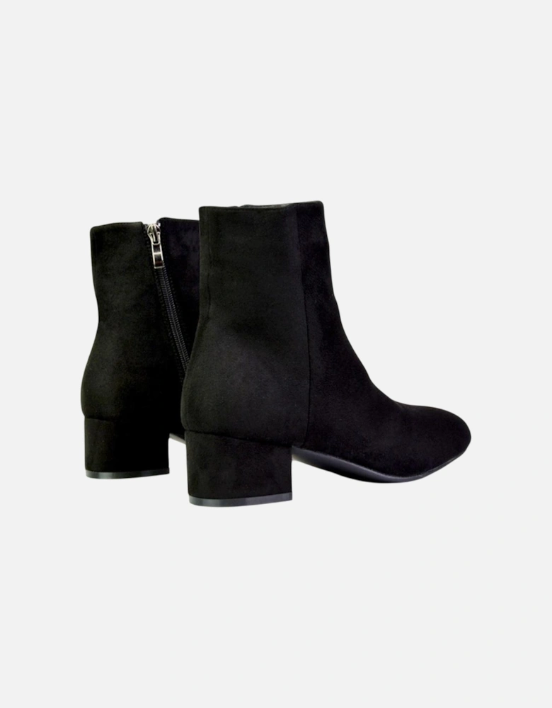 Womens/Ladies Nolan Side Zip Mid Block Heel Ankle Boots