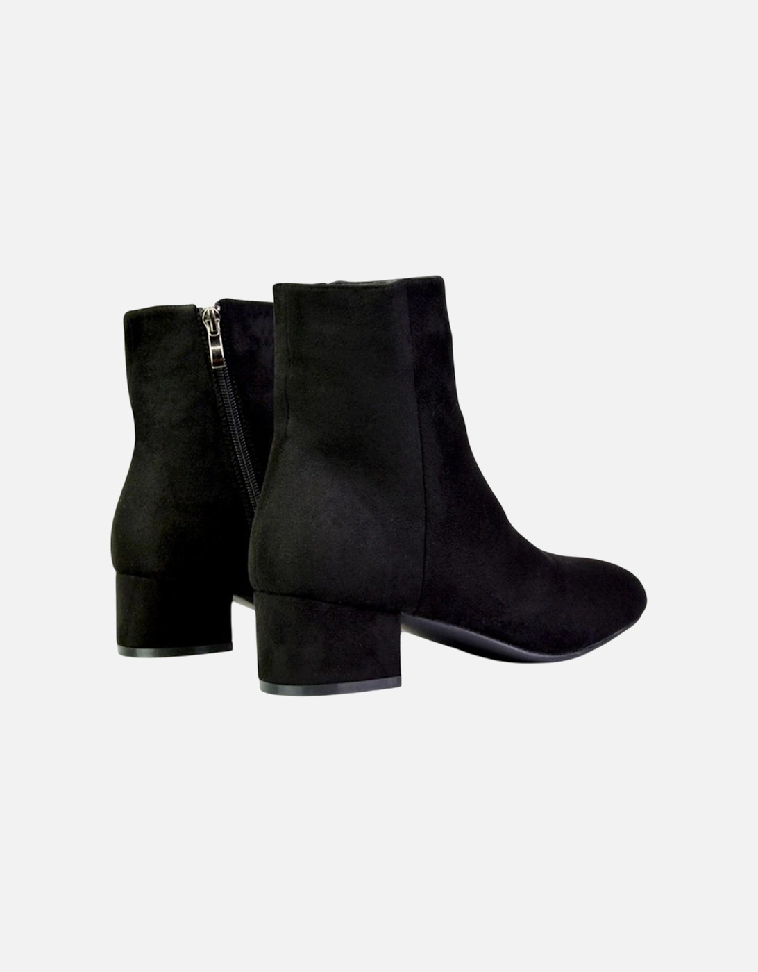 Womens/Ladies Nolan Side Zip Mid Block Heel Ankle Boots