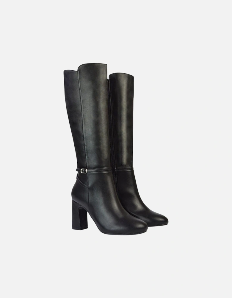 Womens/Ladies Kadie High Block Heel Knee-High Boots