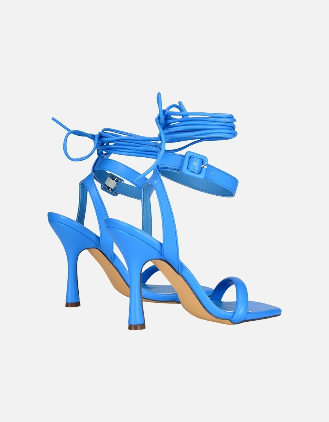 Womens/Ladies Althea Strappy Lace Up Flare Heel Sandals