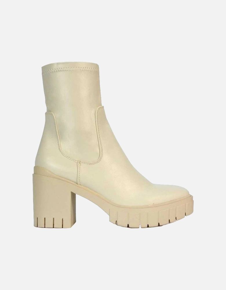 Womens/Ladies Ella Stretch Zip Platform Block Ankle Boots