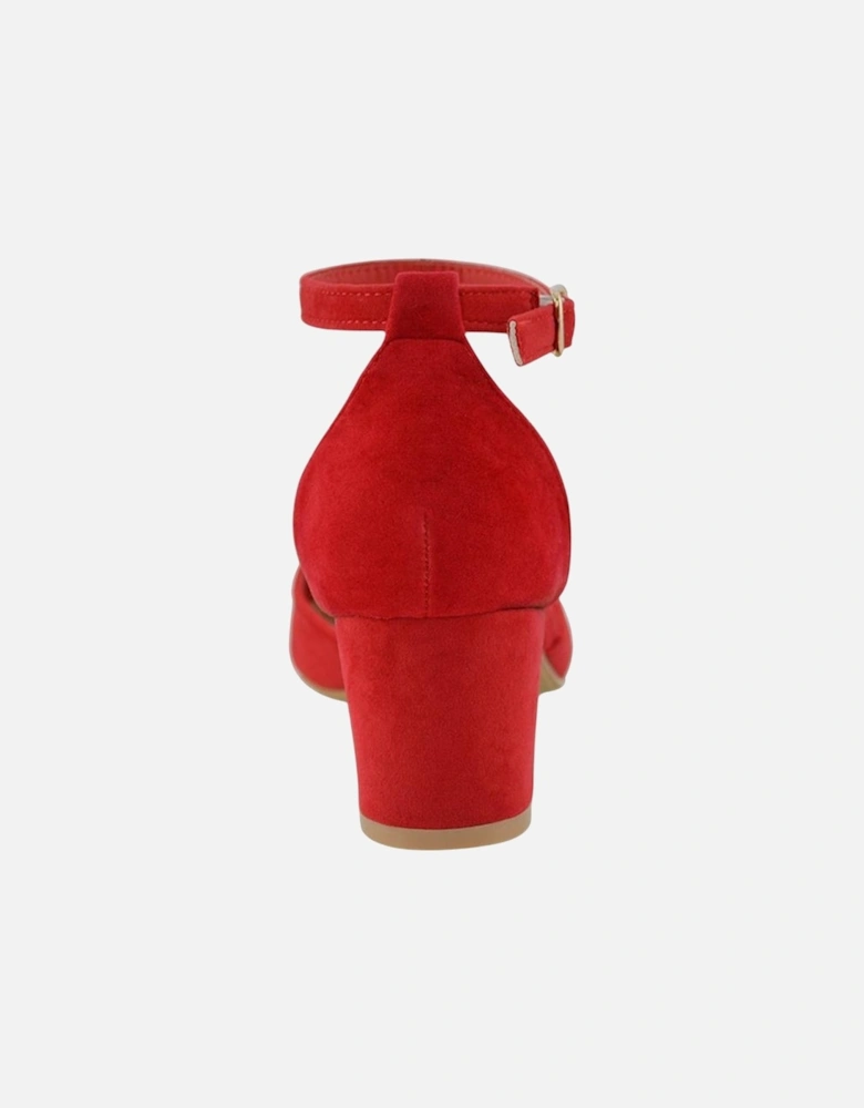 Womens/Ladies Billie-May Chunky Strappy Mid Block Heel Court Shoes