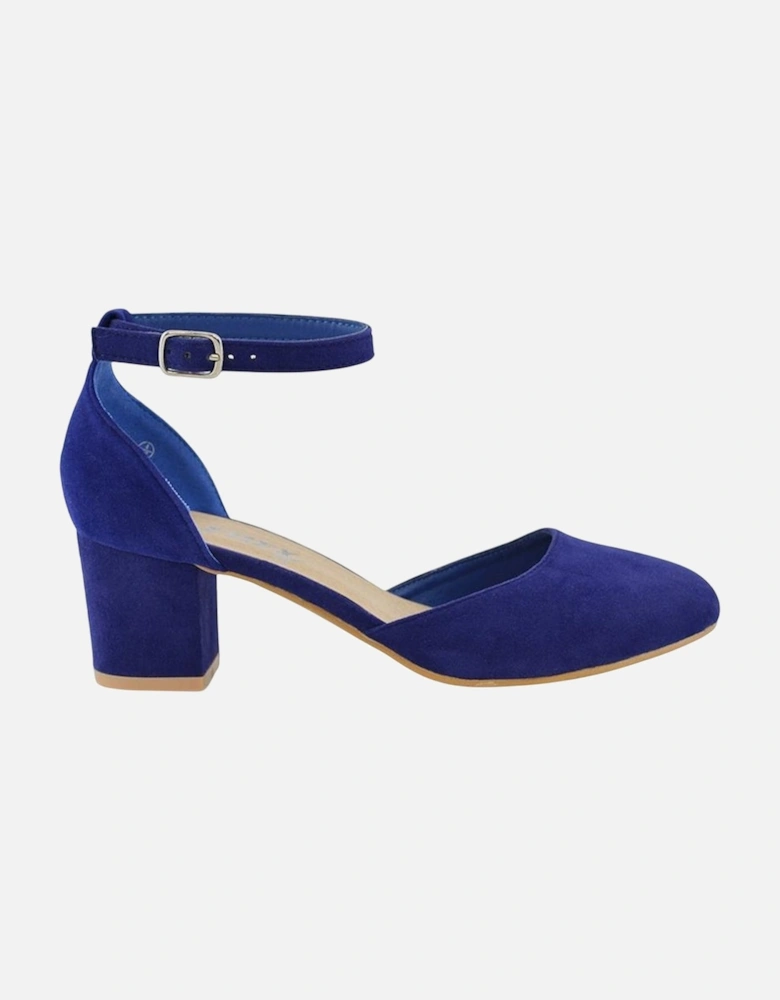 Womens/Ladies Billie-May Chunky Strappy Mid Block Heel Court Shoes