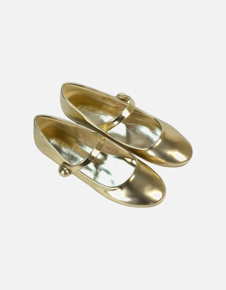 Womens/Ladies Joanna Metallic Closed Toe Flat Mary Janes