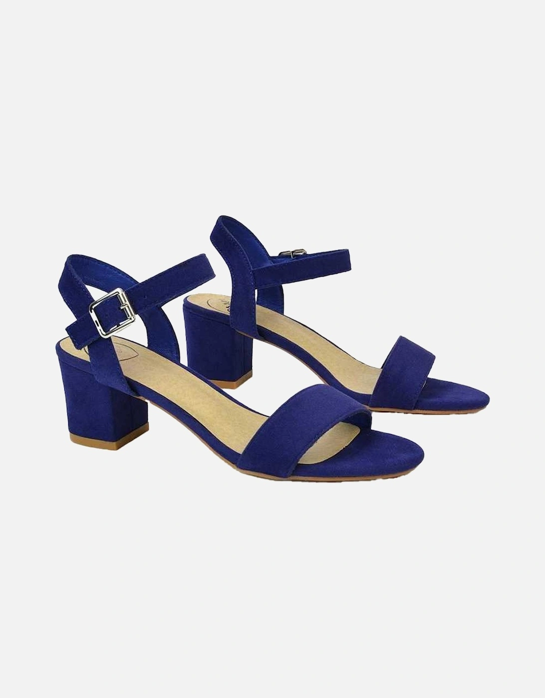 Womens/Ladies Jessica Strappy Open Toe Medium Block Heel Sandals