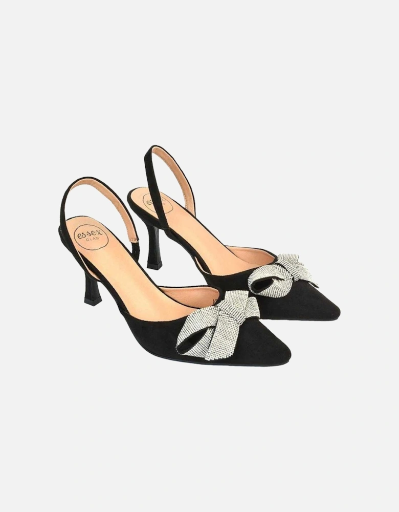 Womens/Ladies Victoria Diamante Stiletto Heel High Heels