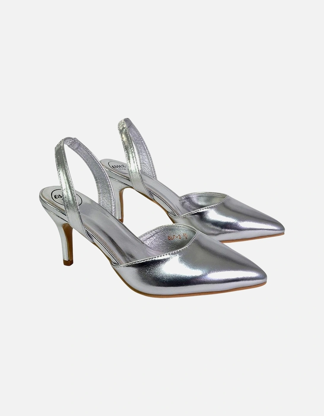 Womens/Ladies Imogen Metallic Sling Back Court Shoes