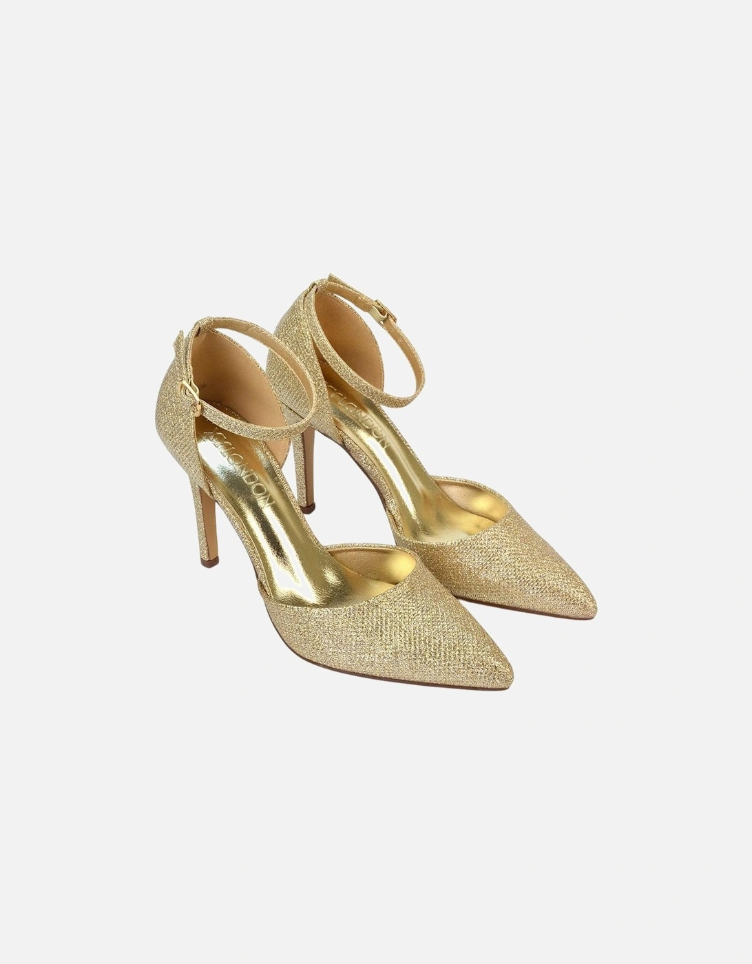 Womens/Ladies Claire D'Orsay Ankle Strap Stiletto Heel Court Shoes, 6 of 5