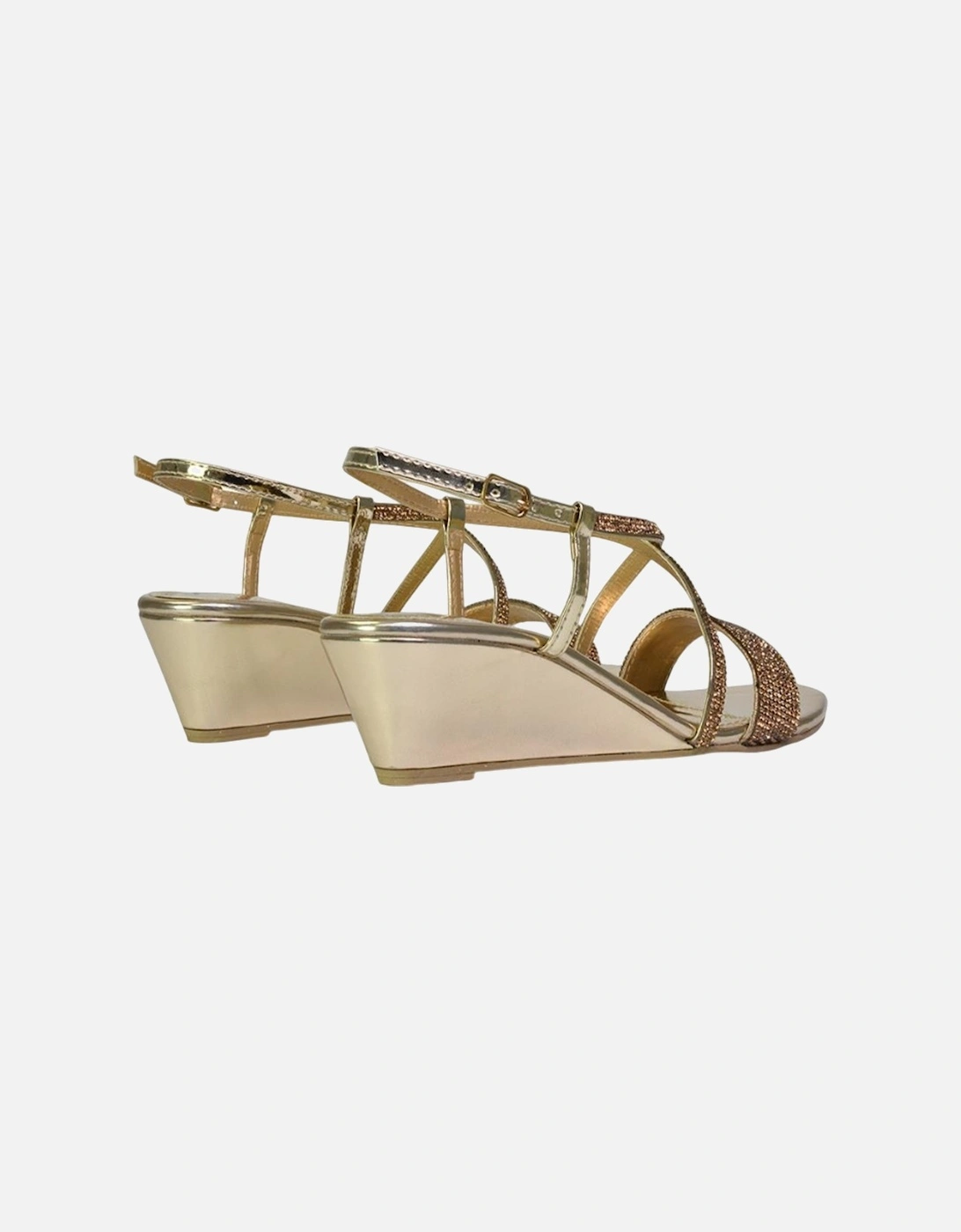 Womens/Ladies Ocean Diamante Wedge Sandals