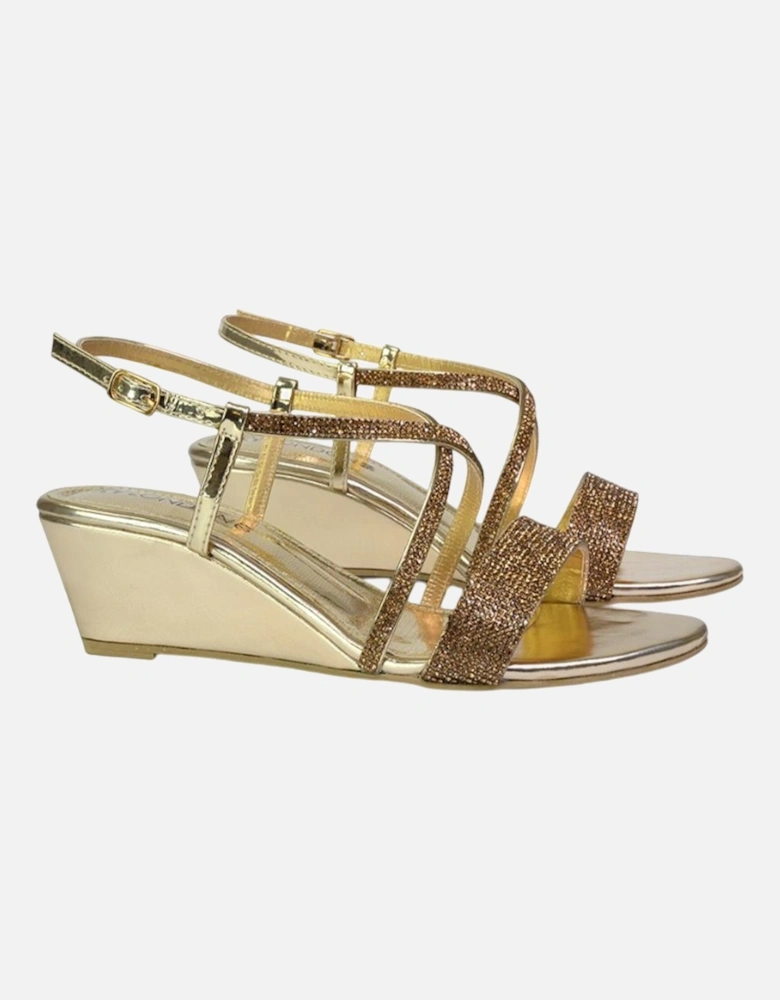 Womens/Ladies Ocean Diamante Wedge Sandals
