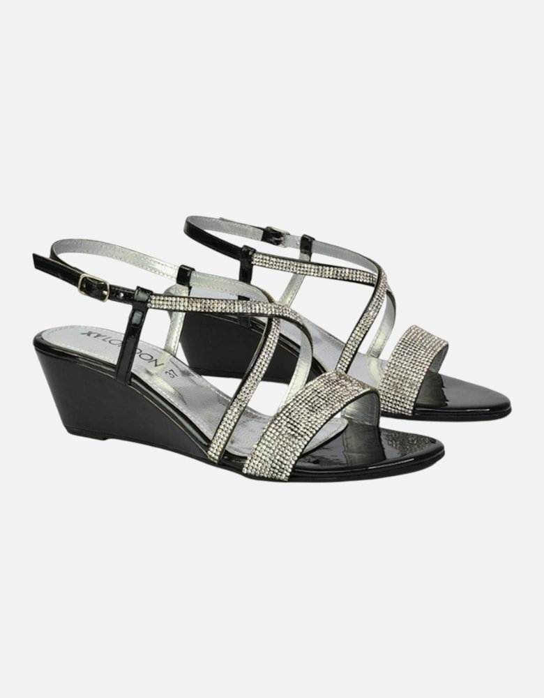 Womens/Ladies Ocean Diamante Wedge Sandals