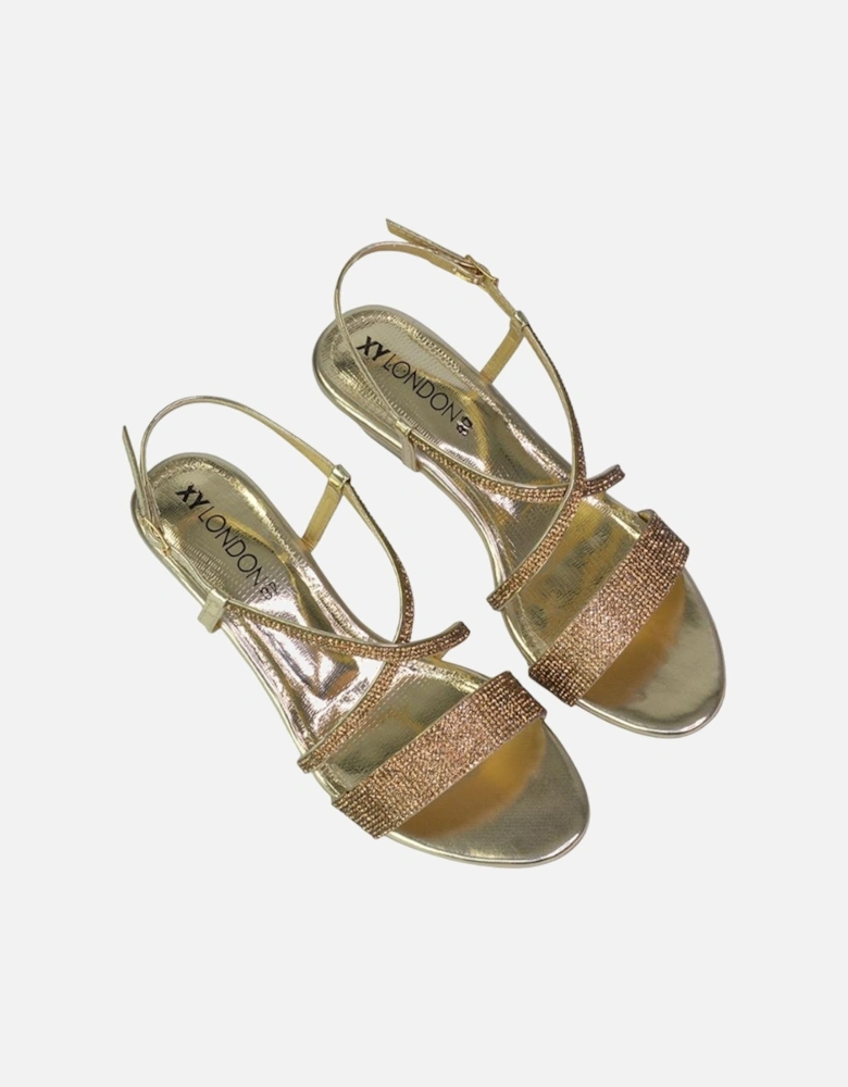 Womens/Ladies Ocean Diamante Wedge Sandals